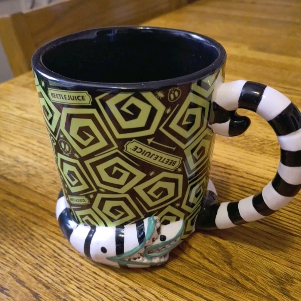 Beetlejuice Spiral Design Coffee Mug